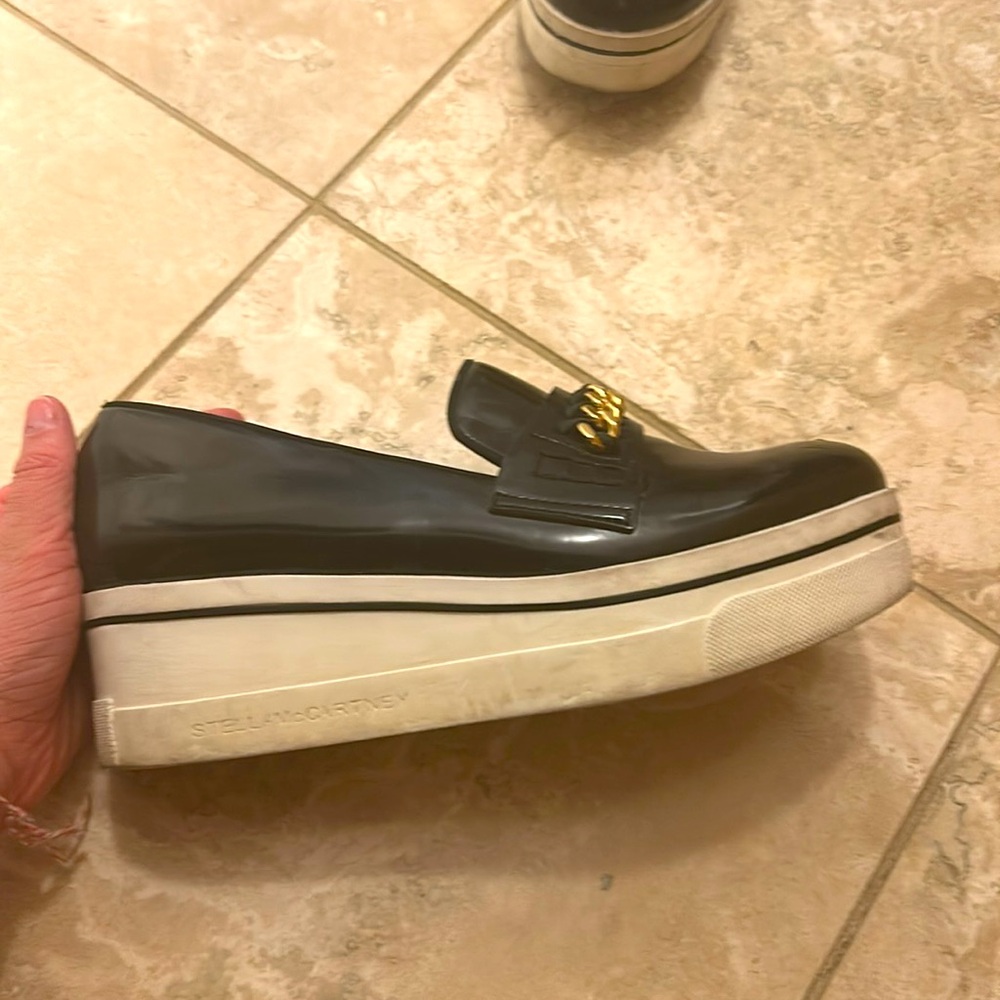 Stella McCartney platforms with gold chain